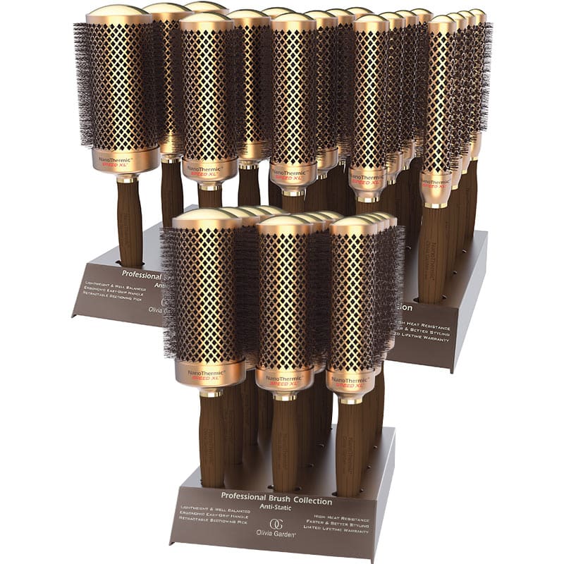 Olivia Garden NanoThermic Ceramic + Ion Speed XL Long Barrel Brush Displays & Stands