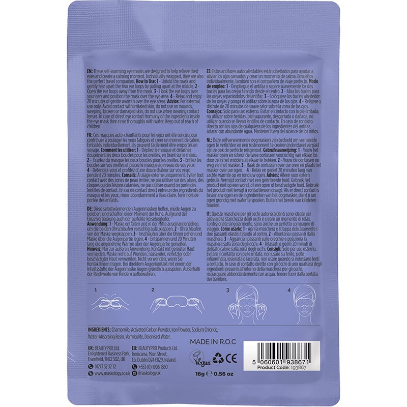 Maskology Professional Heated Eye Mask - Relaxing Thermotherapy, 1/Pack - Image 2
