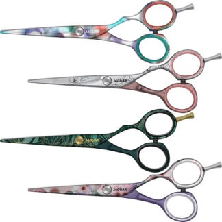 Jaguar White Line Jagu-ART Painted Paradise Offset Scissor, 5.5 inch