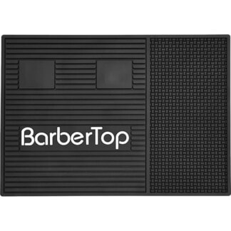 Heat Resistant BarberTop Silicone Mat for Tools, 2 Clipper Magnets, Black, 35.4 x 25.3cm