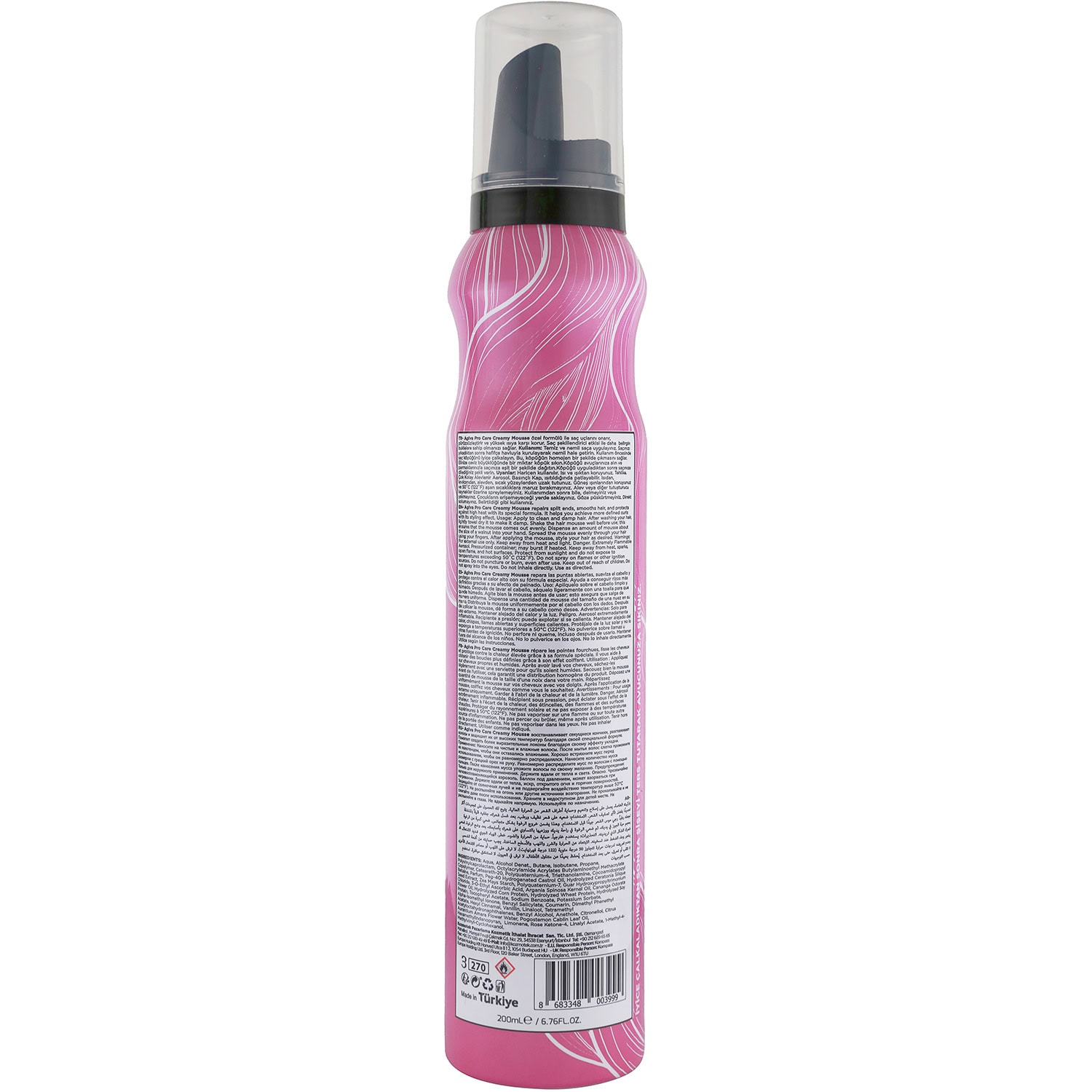 Agiva Ylang Ylang Liposomed C Pro Care Creamy Mousse Curl Booster & Heat Protection for Extremely Damaged & Lifeless Hair, 200ml - Image 2