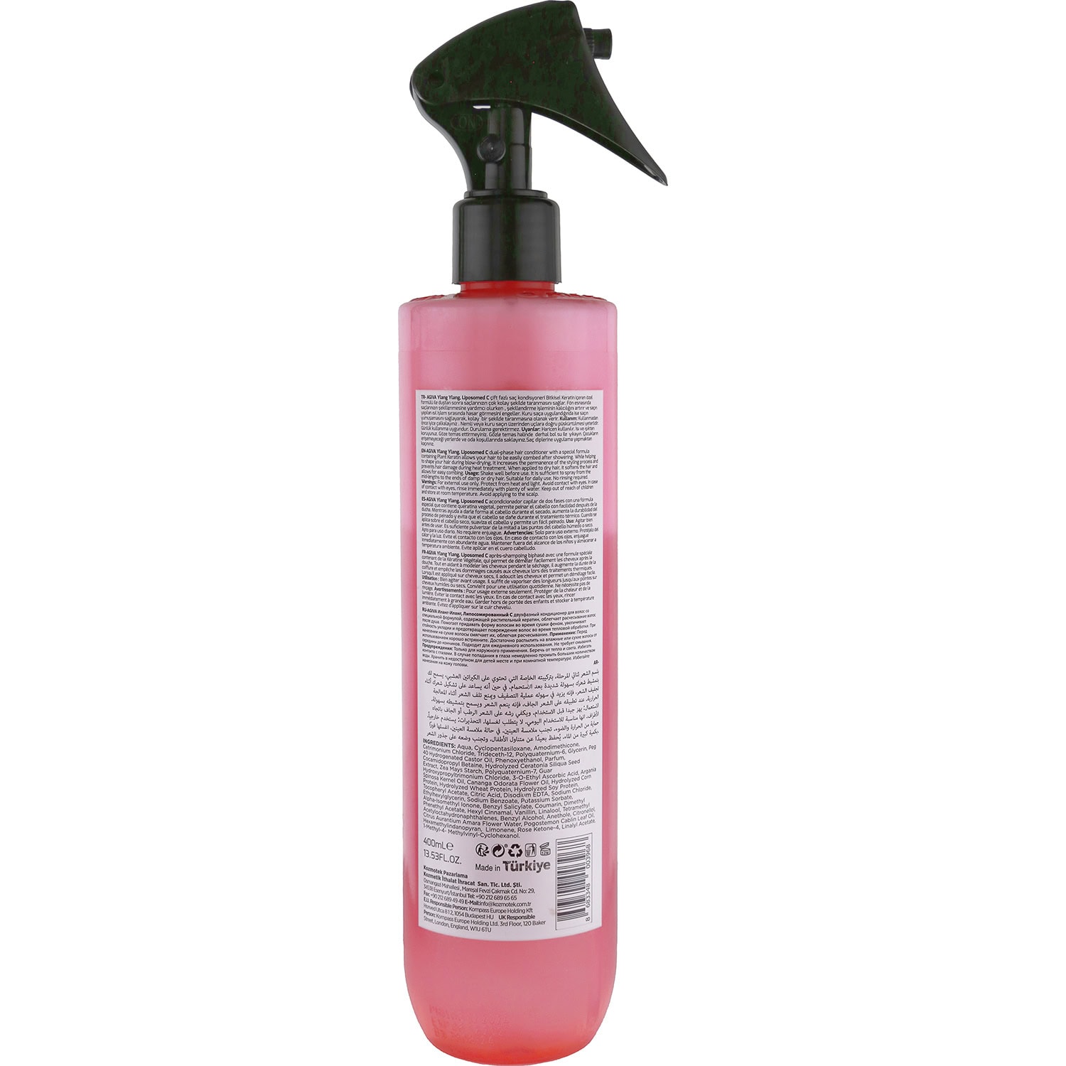 Agiva Ylang Ylang Liposomed C Two Phase Conditioner & Heat Protection for Extremely Damaged & Lifeless Hair, 400ml - Image 2