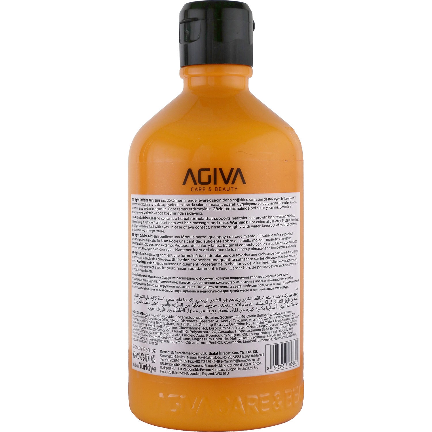 Agiva Caffeine & Ginseng Pro Care Shampoo for Weak Hair Prone to Loss & Shedding - Image 2
