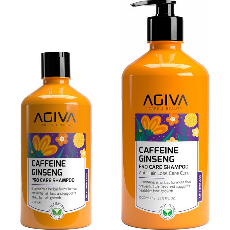 Agiva Caffeine & Ginseng Pro Care Shampoo for Weak Hair Prone to Loss & Shedding