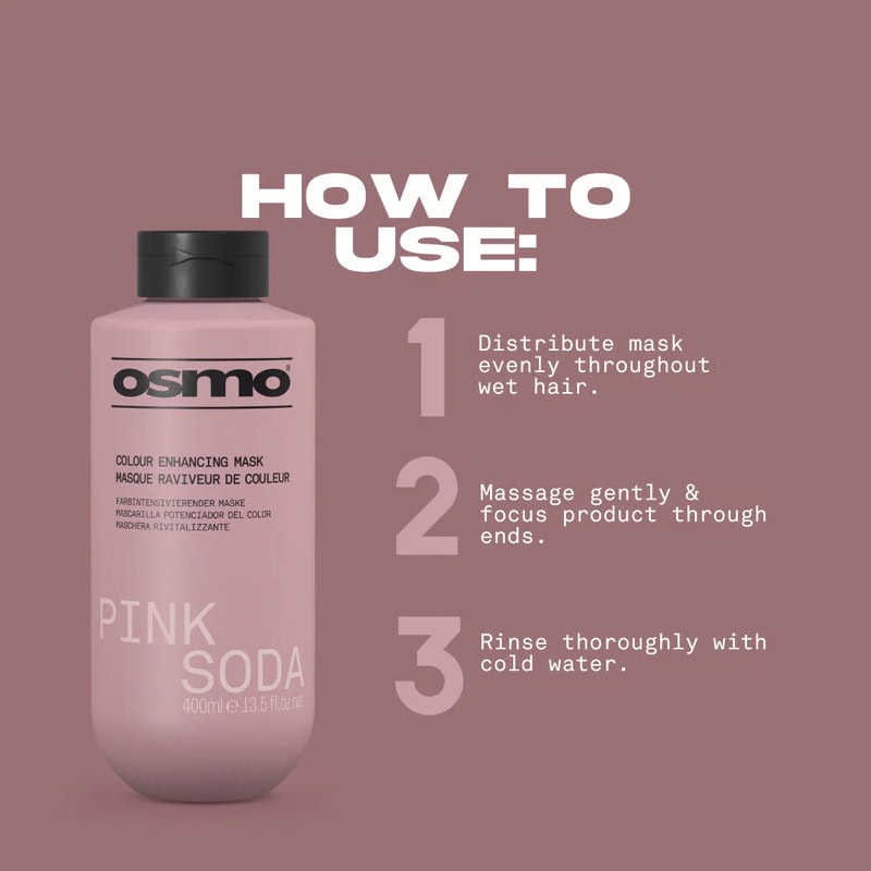 OSMO Pink Soda Colour Enhancing Banded Pack Duo Shampoo & Mask (2 x 1 Litre) - Image 7